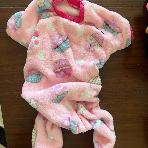 Fitwarm Sweet Cupcake Pet Clothes for Dog Pajamas PJS Coat Soft Velvet Pink XL - Picture 2 of 4